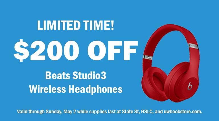 Limited Time! $200 Off Beats Studio3 Wireless Headphones. Valid through May 2nd, 2021, whil supplies last.